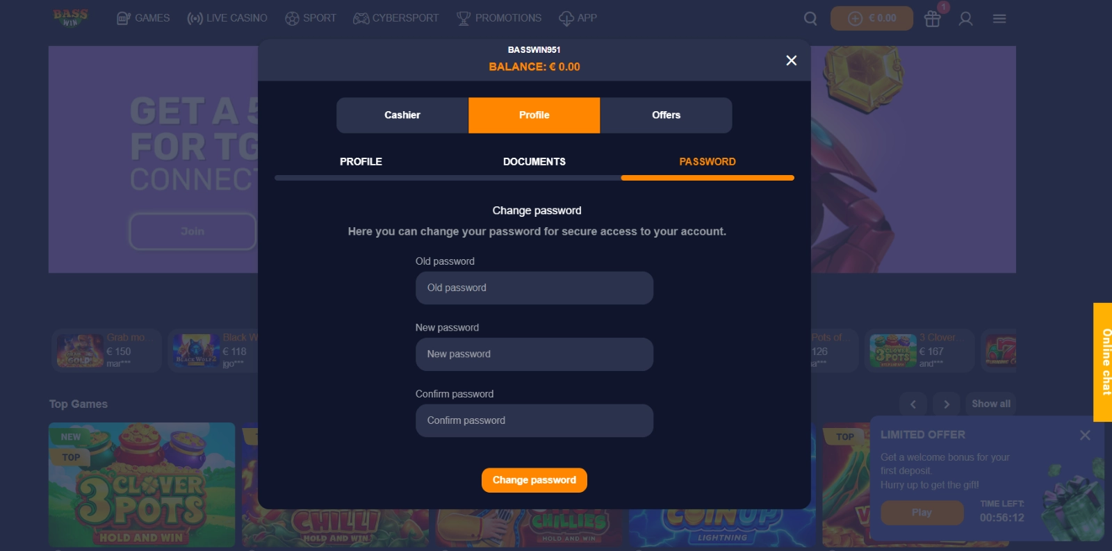 How to Change Your Password or Login Info 