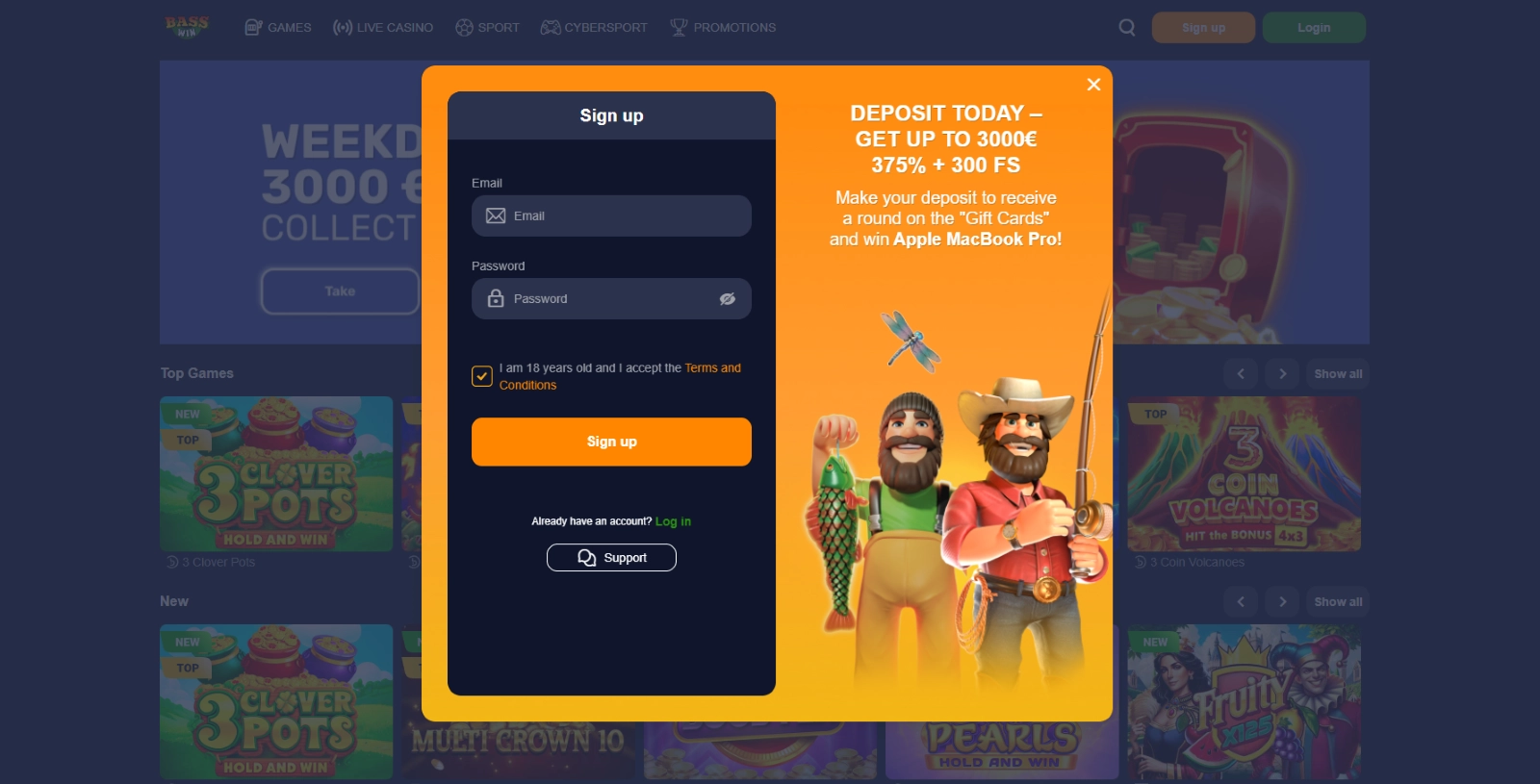 How to Create a Basswin Casino Account 